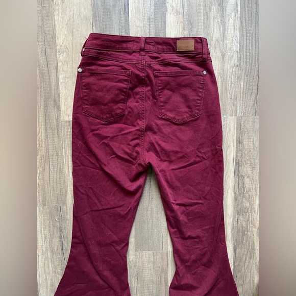 Judy Blue Woman’s Burgundy Sturdy Western Cowgirl Super Flare Jeans Size 27 - Picture 13 of 14